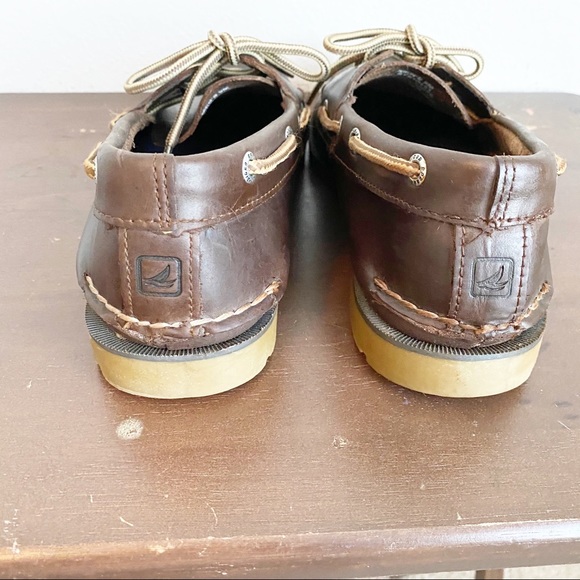 Sperry Topsider Brown Leather Boat Shoe Men’s 9M - Picture 4 of 8